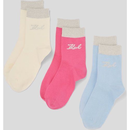 Karl Signature Socks – 3 Pack, Woman, /, Size: One size - Karl Lagerfeld - Modalova