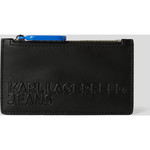 Tech Leather Zip Cardholder Embossed, Woman, , Size: One size - KL Jeans - Modalova
