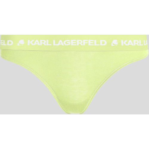 Ribbed Logo Thong, Woman, , Size: XS - Karl Lagerfeld - Modalova