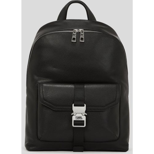 Pebbled Leather Backpack, Man, , Size: One size - Karl Lagerfeld - Modalova