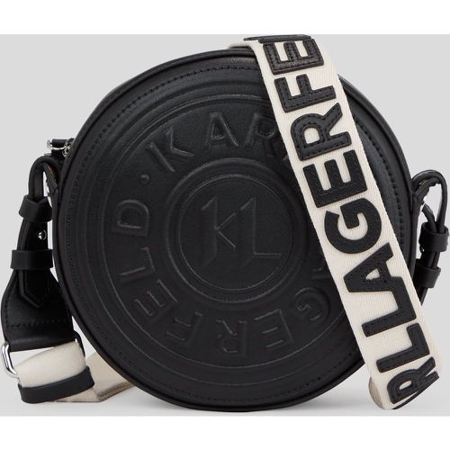 K/circle Embossed Logo Round Crossbody Bag, Woman, , Size: One size - Karl Lagerfeld - Modalova