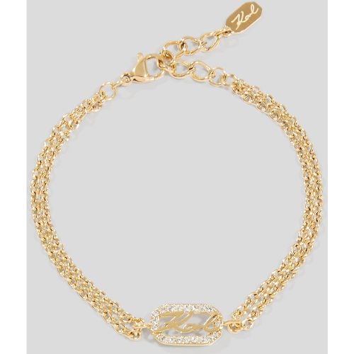 Karl Signature Pavé Charm Bracelet, Woman, , Size: One size - Karl Lagerfeld - Modalova