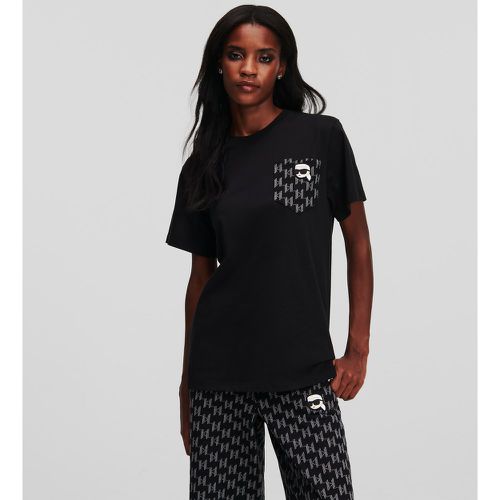 K/ikonik Monogram Pocket T-shirt, Woman, , Size: XS - Karl Lagerfeld - Modalova