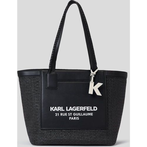 Rue St-guillaume Raffia Large Tote Bag, Woman, , Size: One size - Karl Lagerfeld - Modalova