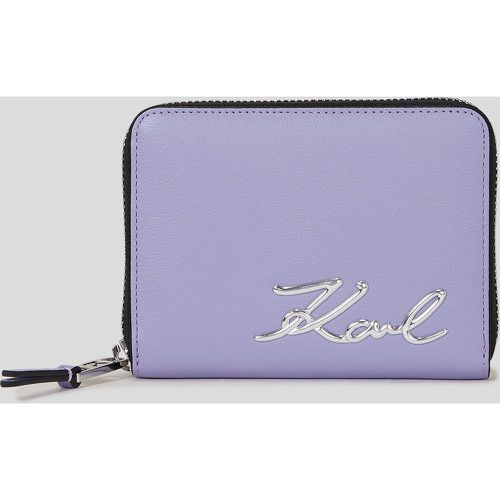 K/signature Medium Zip Wallet, Woman, , Size: One size - Karl Lagerfeld - Modalova