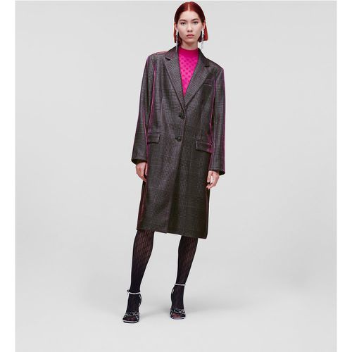 Iridescent Tailored Coat, Woman, , Size: 46 - Karl Lagerfeld - Modalova