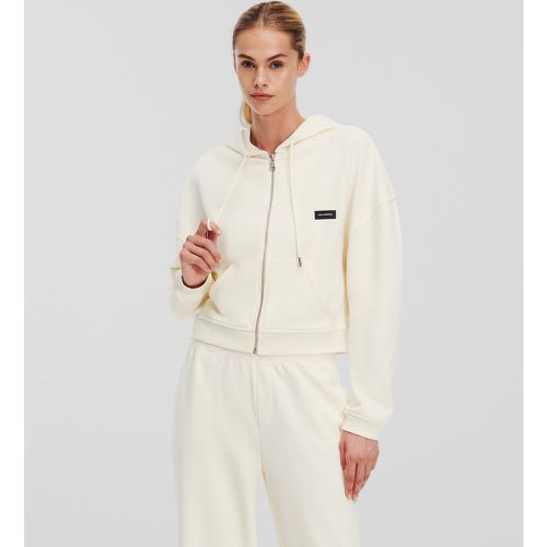 Essential Logo Zip Up Loungewear Hoodie, Woman, , Size: XS - Karl Lagerfeld - Modalova