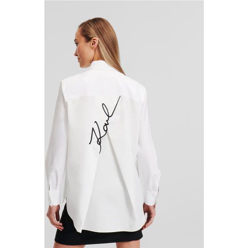 Karl Signature Tunic Shirt, Woman, , Size: 38 - Karl Lagerfeld - Modalova