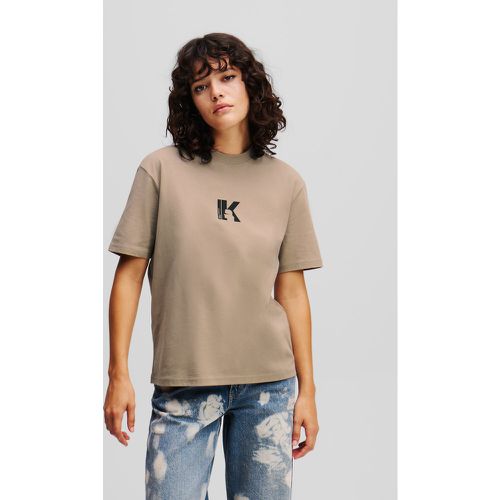 K Logo T-shirt, Woman, , Size: L - Karl Lagerfeld - Modalova