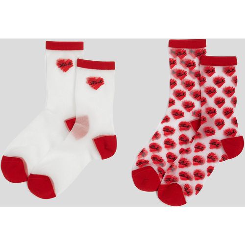 K/heart Mesh Socks – 2-pack, Woman, , Size: One size - Karl Lagerfeld - Modalova