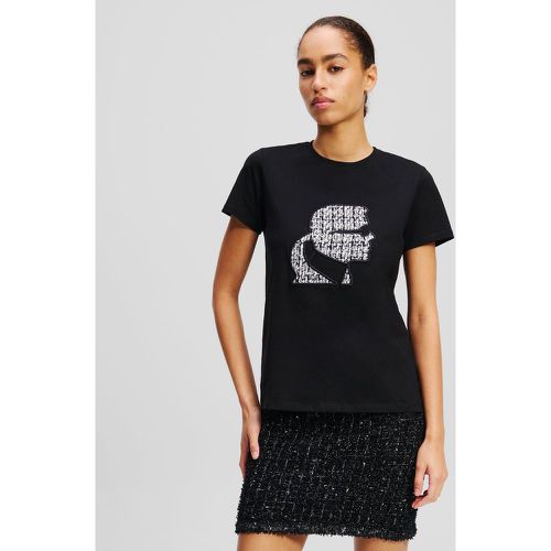 Bouclé Karl Kameo T-shirt, Woman, , Size: L - Karl Lagerfeld - Modalova