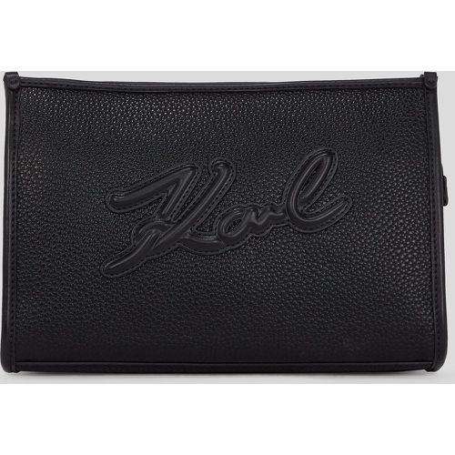 K/skuare Grainy Cosmetic Pouch, Woman, , Size: One size - Karl Lagerfeld - Modalova