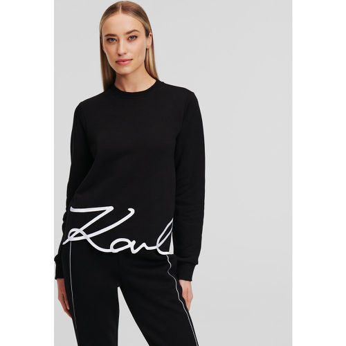 Karl Signature Hem Sweatshirt, Woman, , Size: XS - Karl Lagerfeld - Modalova