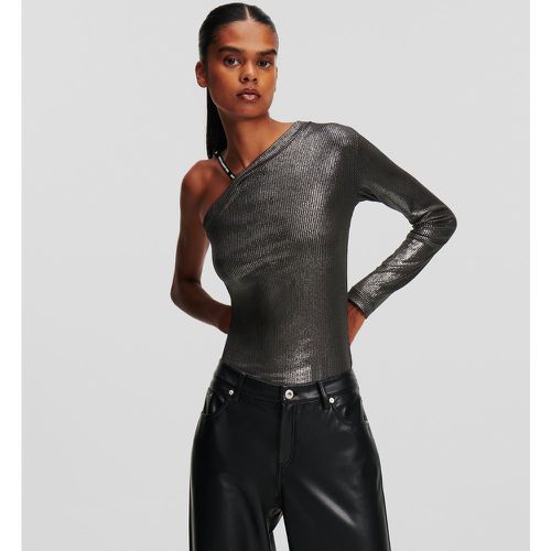 Klj Metallic One-shoulder Top, Woman, , Size: S - Karl Lagerfeld - Modalova