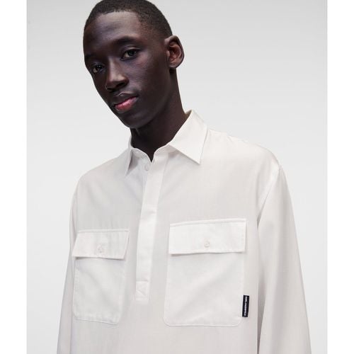 Linen-blend Shirt, Man, , Size: XS - Karl Lagerfeld - Modalova