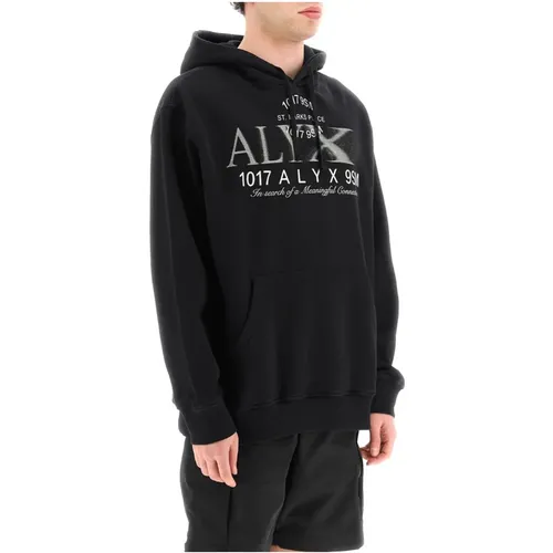 Schwarzes Baumwoll übergroße Sweatshirt , Herren, Größe: XL - 1017 Alyx 9SM - Modalova