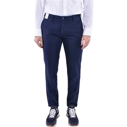 Slim Fit Chinos with Turn-Up , male, Sizes: W34, W46, W35, W38, W33, W36, W32, W42, W44, W40 - Re-Hash - Modalova