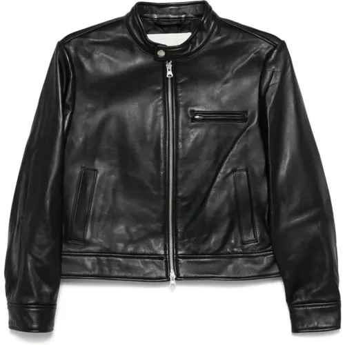 Lambskin Zip Jacket , female, Sizes: L, M, XS, S - Dunst - Modalova