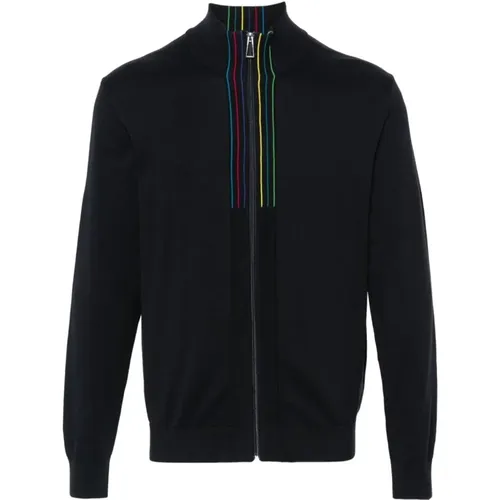 Cotton Sweater with Stripe Detailing , male, Sizes: L, M, S, 2XL - PS By Paul Smith - Modalova