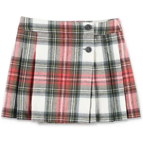 Coquelicot Tartan Plissierter Minirock - Bonpoint - Modalova