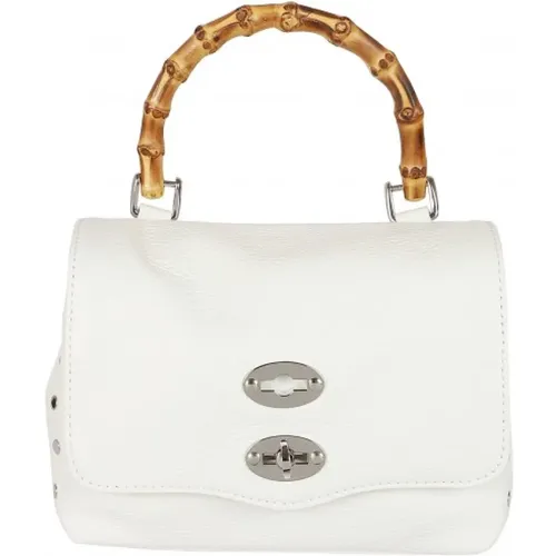 Latte Leather Twist Lock Handbag , female, Sizes: ONE SIZE - Zanellato - Modalova