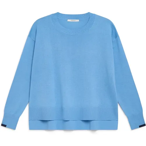 Modal Baumwolle Frühlings Pullover,Klare Blaue Pullover - Maliparmi - Modalova