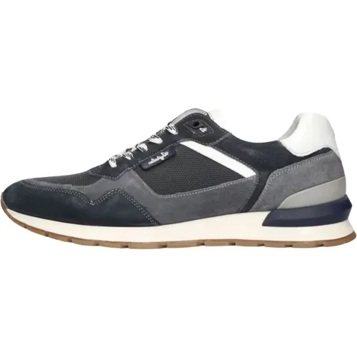 Blaue Wildleder Low Top Sneakers Novecento , Herren, Größe: 46 EU - Australian - Modalova