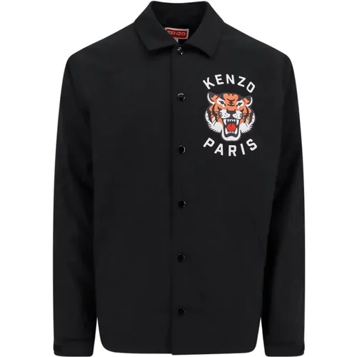 Snap Button Jacket , male, Sizes: L, M - Kenzo - Modalova