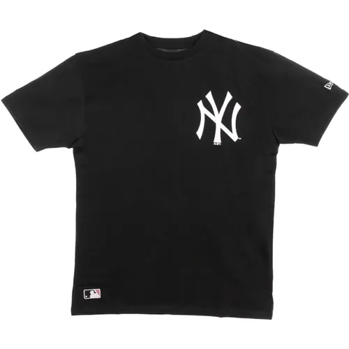 Yankees Logo Oversized Tee Schwarz/Weiß , Herren, Größe: S - new era - Modalova