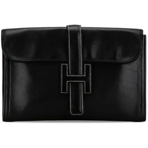 Pre-owned Leather clutches , female, Sizes: ONE SIZE - Hermès Vintage - Modalova