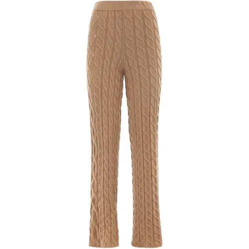 Relaxed Fit Cropped Trousers , female, Sizes: M, L - Akep - Modalova