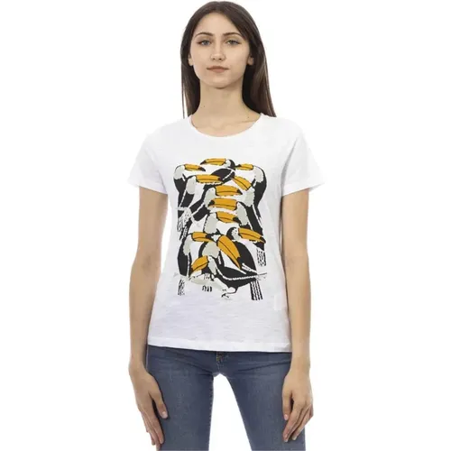 Premium Tee with Distinctive Front Print , female, Sizes: XL, S, XS, 2XL, M - Trussardi - Modalova