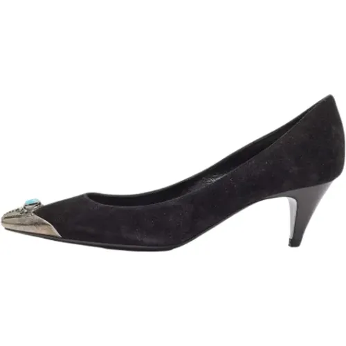 Pre-owned Suede heels , female, Sizes: 4 UK - Yves Saint Laurent Vintage - Modalova