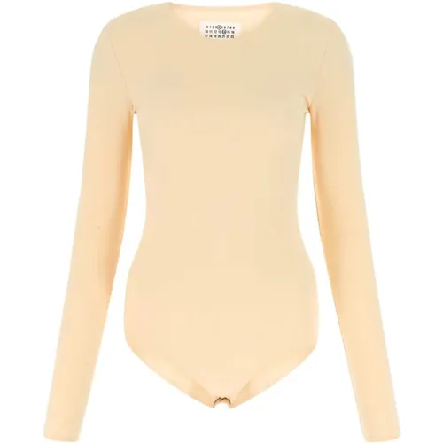 Eleganter rosa Stretch-Viskose-Body , Damen, Größe: 3XS - Maison Margiela - Modalova