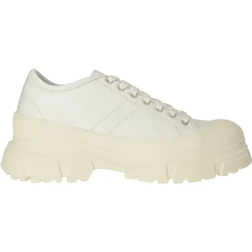 Chunky Leather Sneakers with Side Stitching , female, Sizes: 8 UK - Sofie D'hoore - Modalova