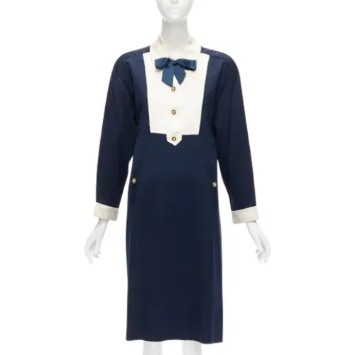 Pre-owned Wool dresses , female, Sizes: S - Chanel Vintage - Modalova