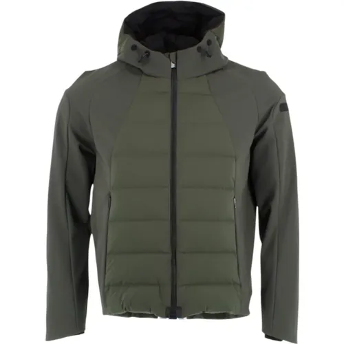 Grüne Winter Hybrid Kapuzenjacke , Herren, Größe: 2XL - RRD - Modalova