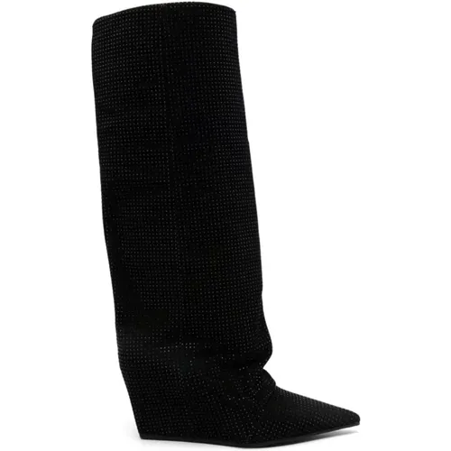 Suede Wedge Heel Knee Boots , female, Sizes: 6 UK, 4 1/2 UK, 3 UK, 5 UK, 4 UK, 7 UK - Vic Matié - Modalova