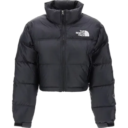 Cropped Nuptse Daunenjacke , Damen, Größe: XS - The North Face - Modalova