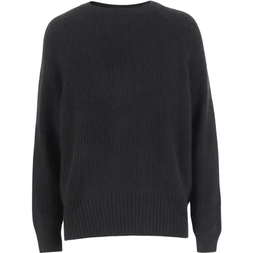 Kaschmir Seide Crew Neck Pullover Schwarz , Damen, Größe: M - allude - Modalova