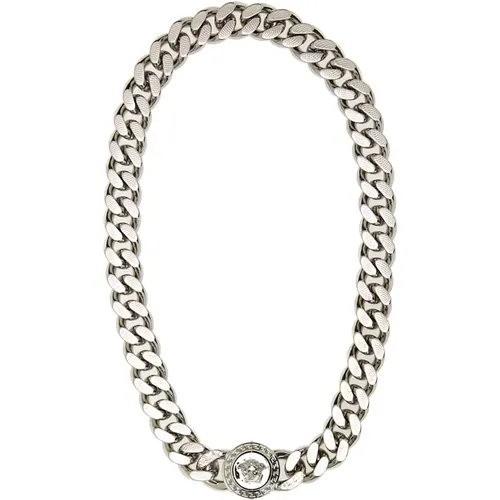 Medusa Halskette aus Silbermetall - Versace - Modalova