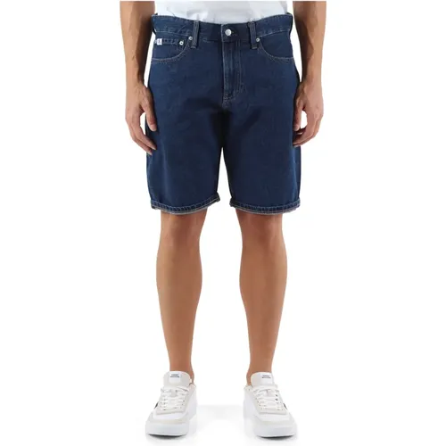 Regular Fit Bermuda Jeans Fünf Taschen , Herren, Größe: W31 - Calvin Klein Jeans - Modalova