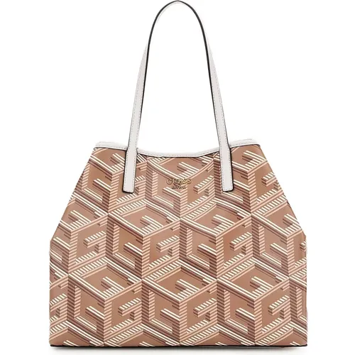 Taupe Shopper Bag , female, Sizes: ONE SIZE - Guess - Modalova