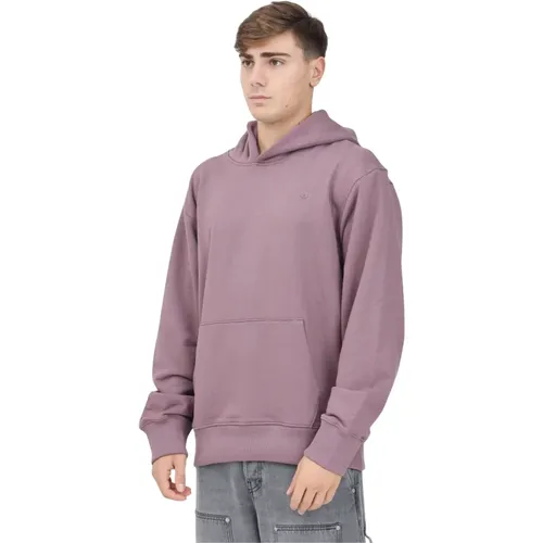 Premium Essentials Lila Kapuzenpullover , Herren, Größe: XL - adidas Originals - Modalova