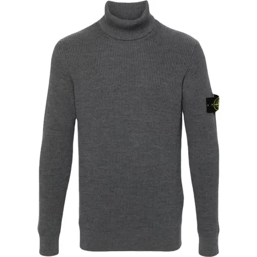 Graue Pullover für Männer , Herren, Größe: M - Stone Island - Modalova