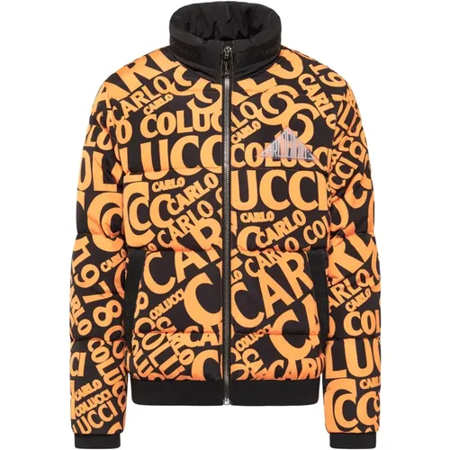 Winterblouson with Logo Prints Corso , male, Sizes: L, 2XL, M - carlo colucci - Modalova