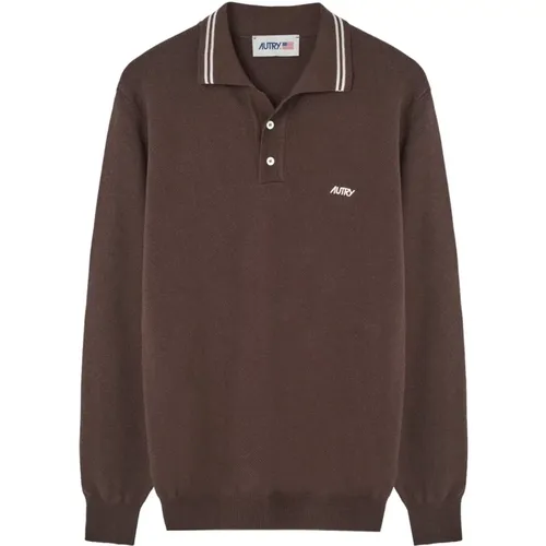 Polo Sweater with Logo , male, Sizes: M, L, XL - Autry - Modalova