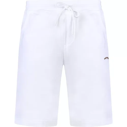 Weiße Baumwoll-Bermuda-Shorts - PAUL & SHARK - Modalova