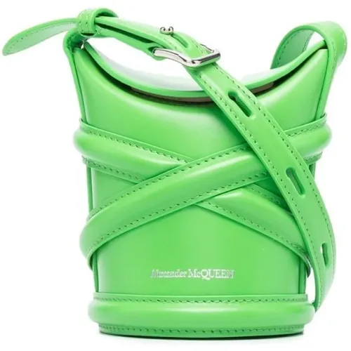 Luxury Curve Bucket Bag , female, Sizes: ONE SIZE - alexander mcqueen - Modalova