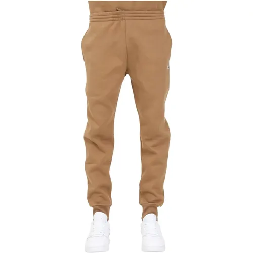 Herren Camel Sweatpants, Slim Fit, Gerippte Knöchel , Herren, Größe: M - Lacoste - Modalova